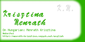 krisztina menrath business card